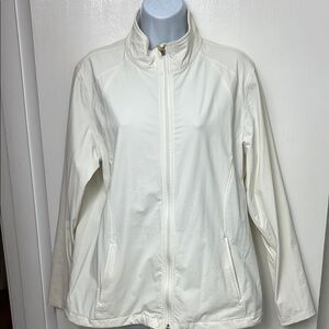 31. Lady Hagen Off White Jacket, Zipper & cinch closure 2 outside/inside pockets